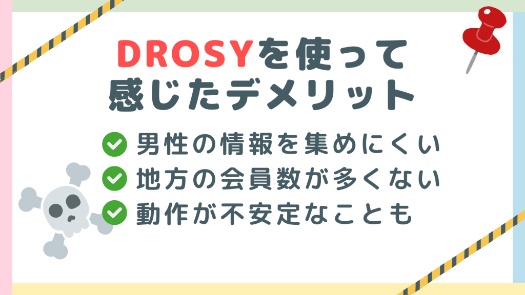 DROSYを使って感じたデメリット