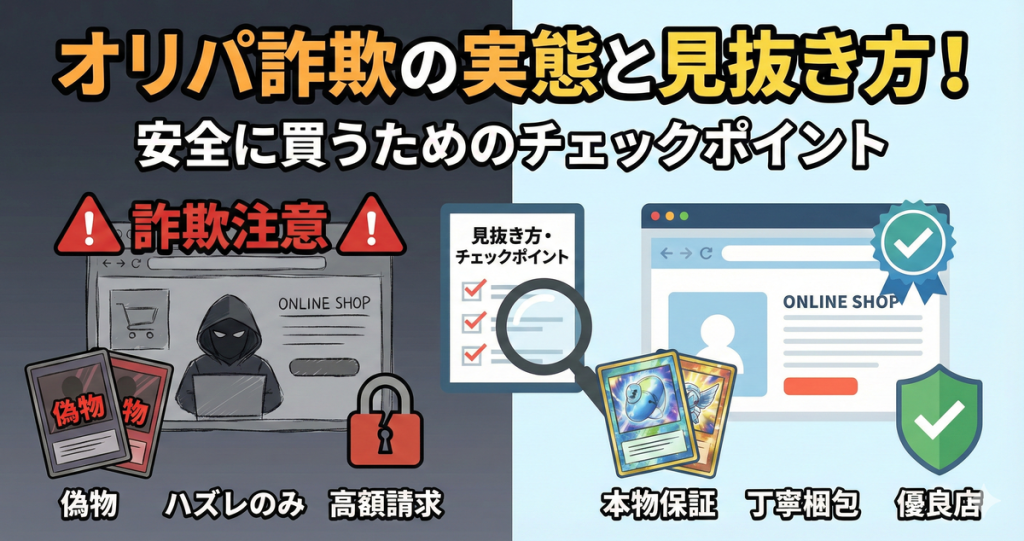 オリパ詐欺の実態と見抜き方！安全に買うためのチェックポイント
