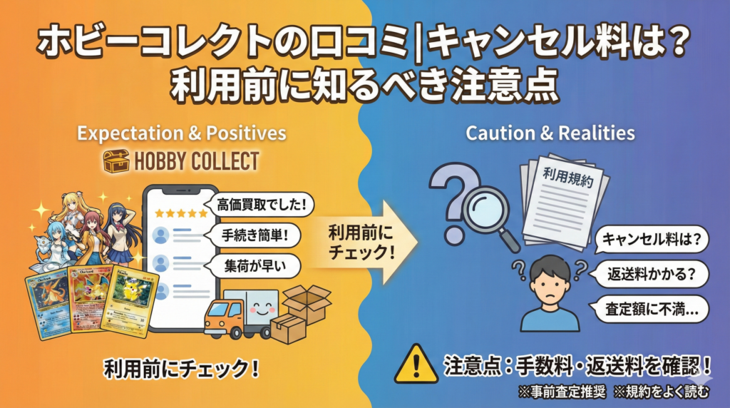 ホビーコレクトの口コミ|キャンセル料は？利用前に知るべき注意点