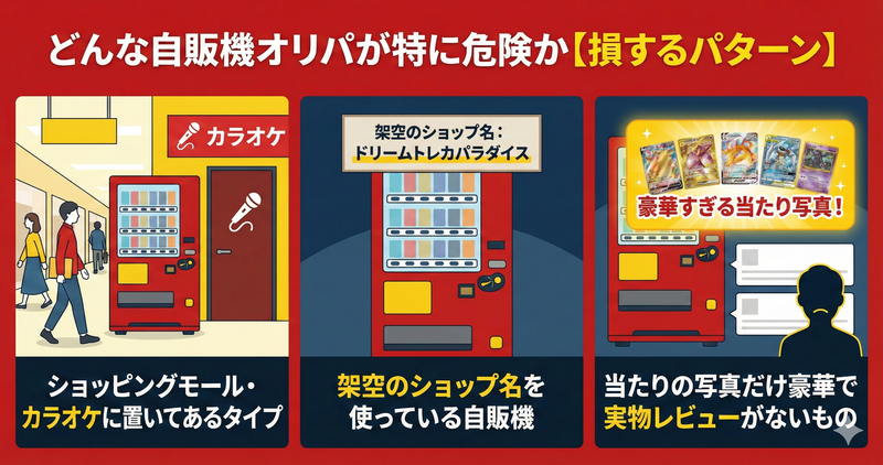 どんな自販機オリパが特に危険か【損するパターン】