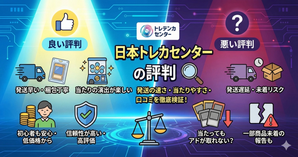 日本トレカセンターは“怪しい”“当たらない”って本当？口コミ・評判から安全性と実態