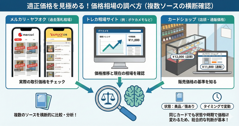 価格相場の調べ方（相場サイト・メルカリ・ショップ相場の見方）