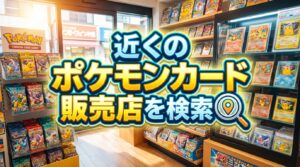 近くでポケモンカードが売っていそうなお店を検索！