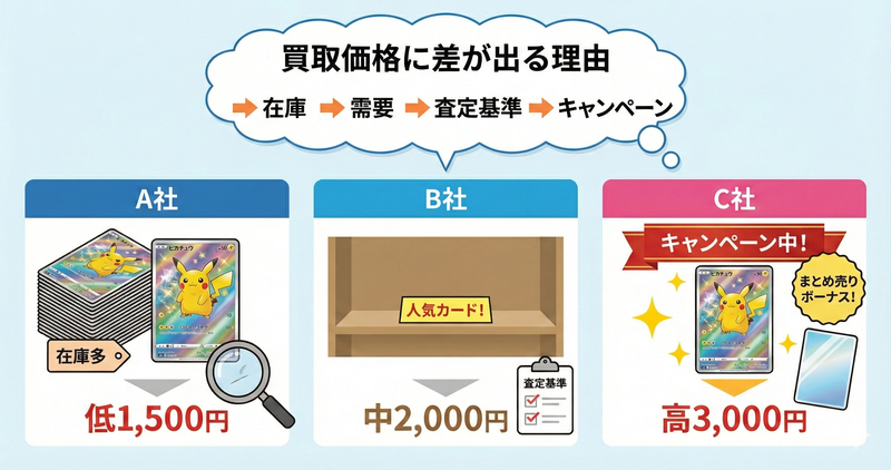 買取価格に差が出る理由とは？