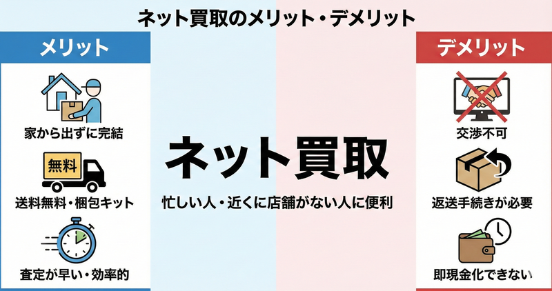 ネット買取のメリット・デメリット