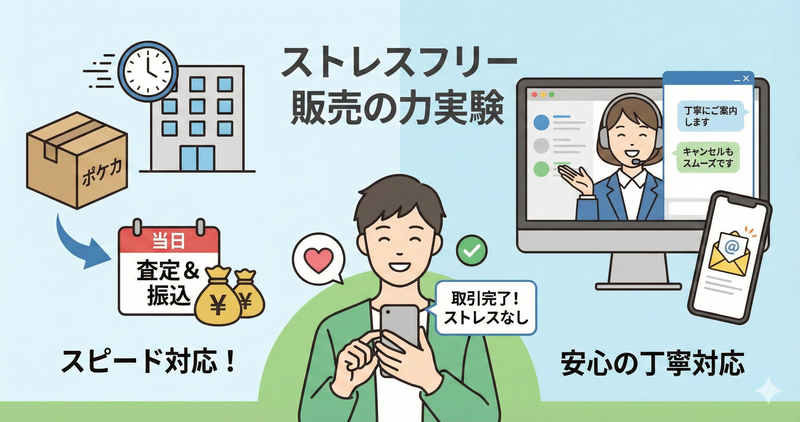 査定が早くて対応が丁寧だとストレスなし