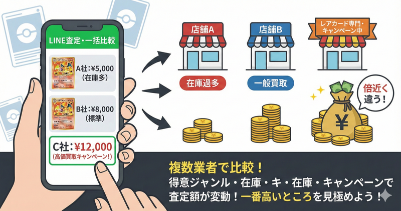 査定は1社で決めず、複数業者に依頼する